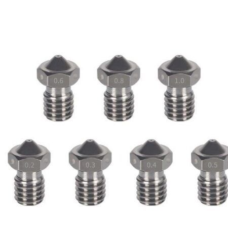 E3D V6 Dyser i hærdet stål 0,5 mm, M6 gevind.