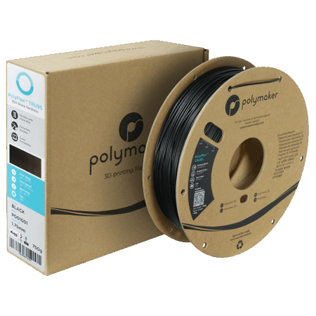 Polymaker PolyFlex TPU 95A - Sort - 1,75 mm / 750 gr.