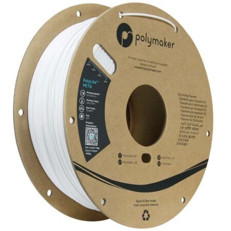 Polymaker PolyLite PETG - Hvid - 1,75 mm / 1000 gr.