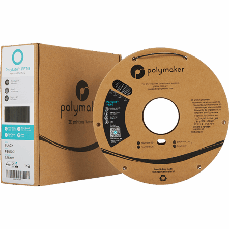 Polymaker PolyLite PETG - Sort - 1,75 mm / 1000 gr.