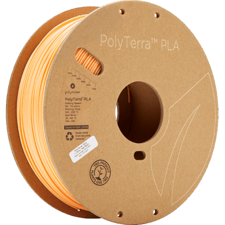 PolyMaker PolyTerra Pastel PLA Fersken - 1,75 mm / 1000 gr.