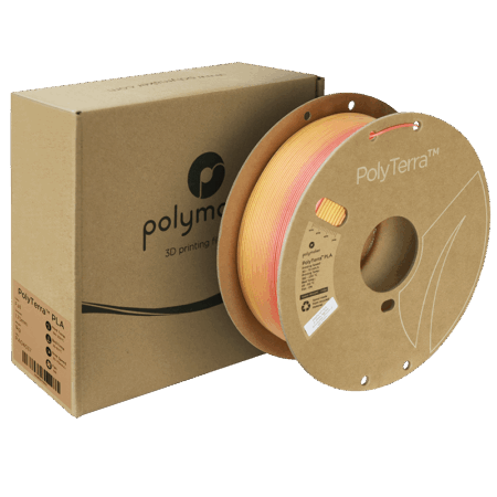 Polymaker PolyTerra Dual Gradient Efterår (Orange & Lava Rød) - 1,75 mm / 1000 gr.