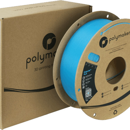 Polymaker PolyLite PLA Luminous selvlysende Blå - 1,75 mm / 1000 gr.