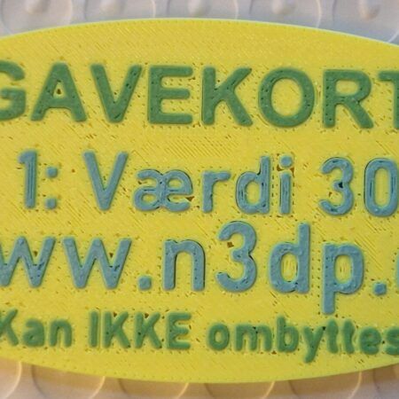Gavekort til N3DP.dk værdi 300,00 kr.