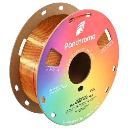 Polymaker PolyLite PLA Silke Sunset silke Guld-Rød - 1,75 mm / 1000 gr.
