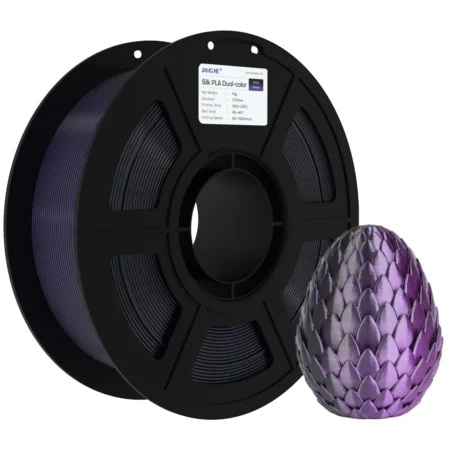 JAMG HE Silke DUAL Farve PLA Filament Sort-Lilla 1,75 mm / 1000 gr.