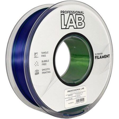 Professional LAB Silk PLA TriColor Blå/Grøn/Lilla 1,75 mm / 1000 gr.