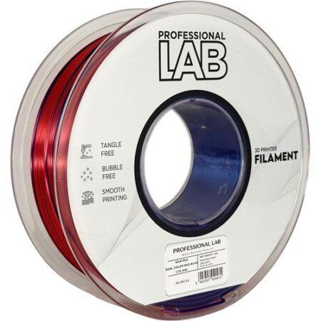 Professional LAB Silk PLA Dual Rød/Blå 1,75 mm / 1000 gr.
