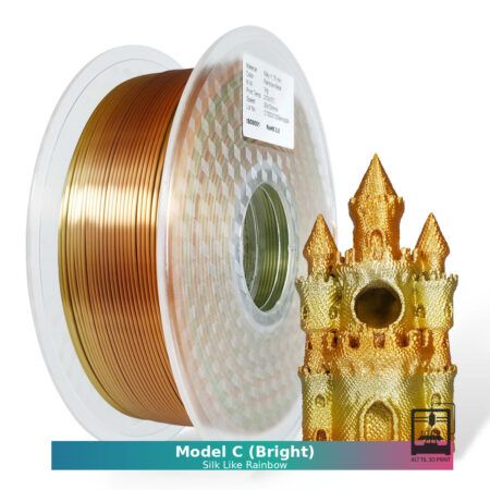 Hello3D PLA Silke Regnbue Model C - 1,75 mm / 1000 gr.