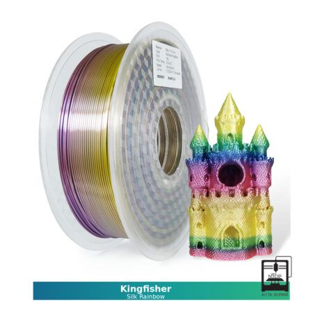 Hello3D PLA Silke Regnbue KingFischer - 1,75 mm / 1000 gr.