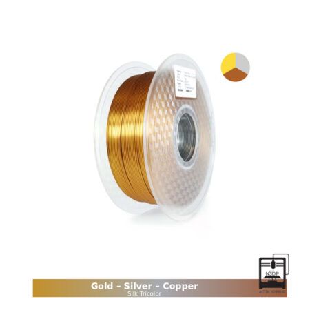 Hello3D Triple Farvet PLA Guld - Sølv - Kobber, 1.75 mm / 1000 gr.