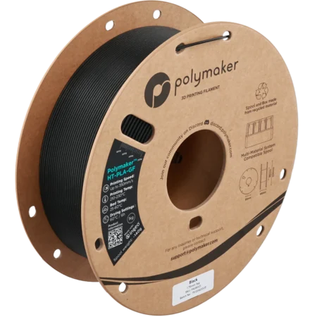 Polymaker HT PLA GF Sort - Højtemperatur PLA med glasfiber forstærkning 1,75 mm / 1000 gr.