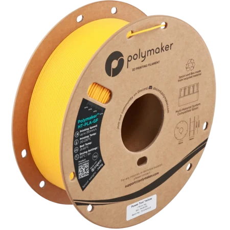 Polymaker HT PLA GF Power Tool Gul (DeWalt) - HT PLA med glasfiber forstærkning 1,75 mm / 1000 gr.