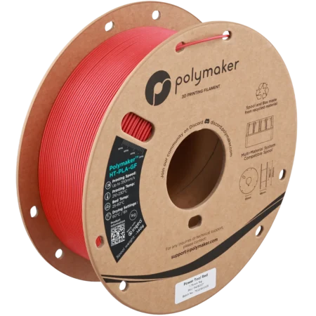 Polymaker HT PLA GF Power Tool Rød (Milwaukee) - HT PLA med glasfiber forstærkning 1,75 mm / 1000 gr.