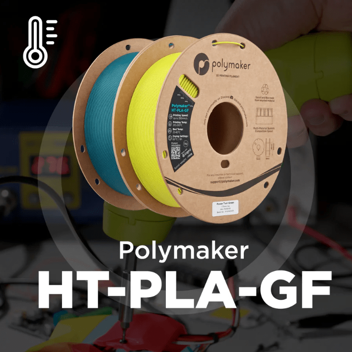 Polymaker HT PLA GF Power Tool Gul (DeWalt) - HT PLA med glasfiber forstærkning 1,75 mm / 1000 gr. - Billede 6