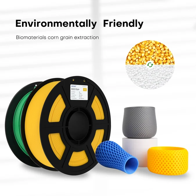 Jamg He ECO PLA+ Grå, 1.75 mm / 1000 gr. - Billede 3