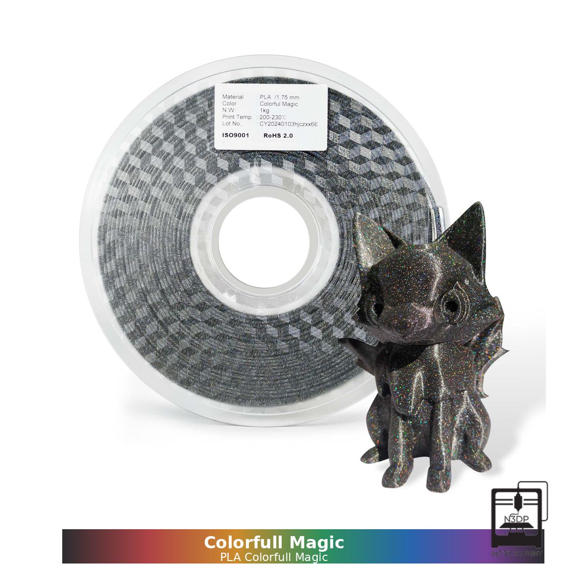 Hello3D Magic PLA Farvefyldt & Strålende - Billede 2