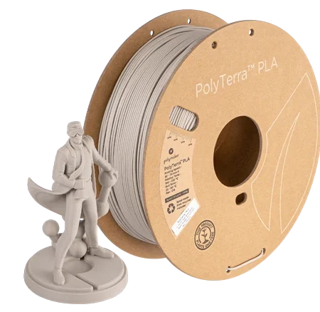 Polymaker PolyTerra PLA Dæmpet Hvid - 1,75 mm / 1000 gr.