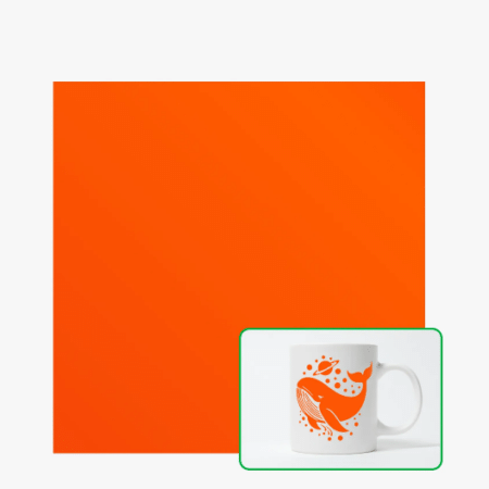 Bambu Lab Mat Aftagelig Selvklæbende Vinyl Orange - 10 ark