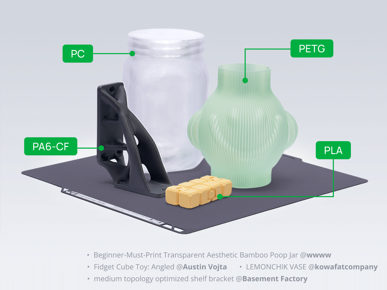 Bambu Lab Engineering Byggeplade A2L/H2C - Billede 3