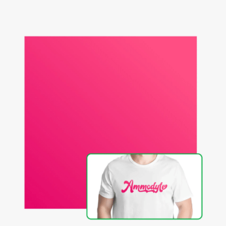 Bambu Lab Mat Varmeoverførsels Vinyl Neon Pink (Fluorescerende) - 10 ark