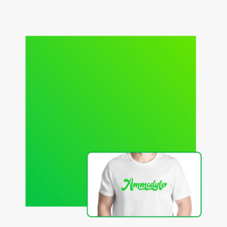 Bambu Lab Mat Varmeoverførsels Vinyl Neon Grøn (Fluorescerende) - 10 ark