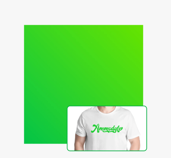 Bambu Lab Mat Varmeoverførsels Vinyl Neon Grøn (Fluorescerende) - 10 ark
